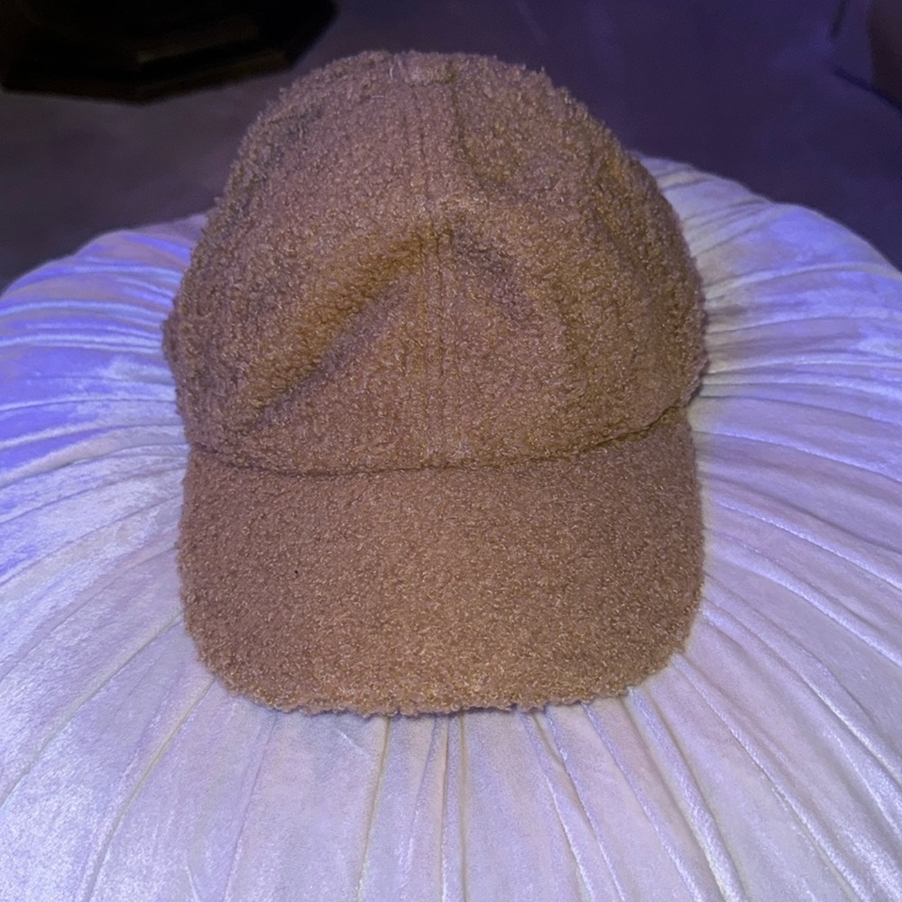 Hobby Lobby teddy Sherpa camel color cap